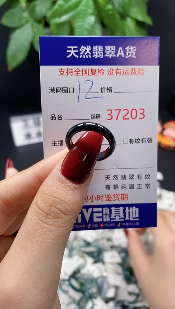 翡翠戒指未镶嵌 天然翡翠戒圈7203