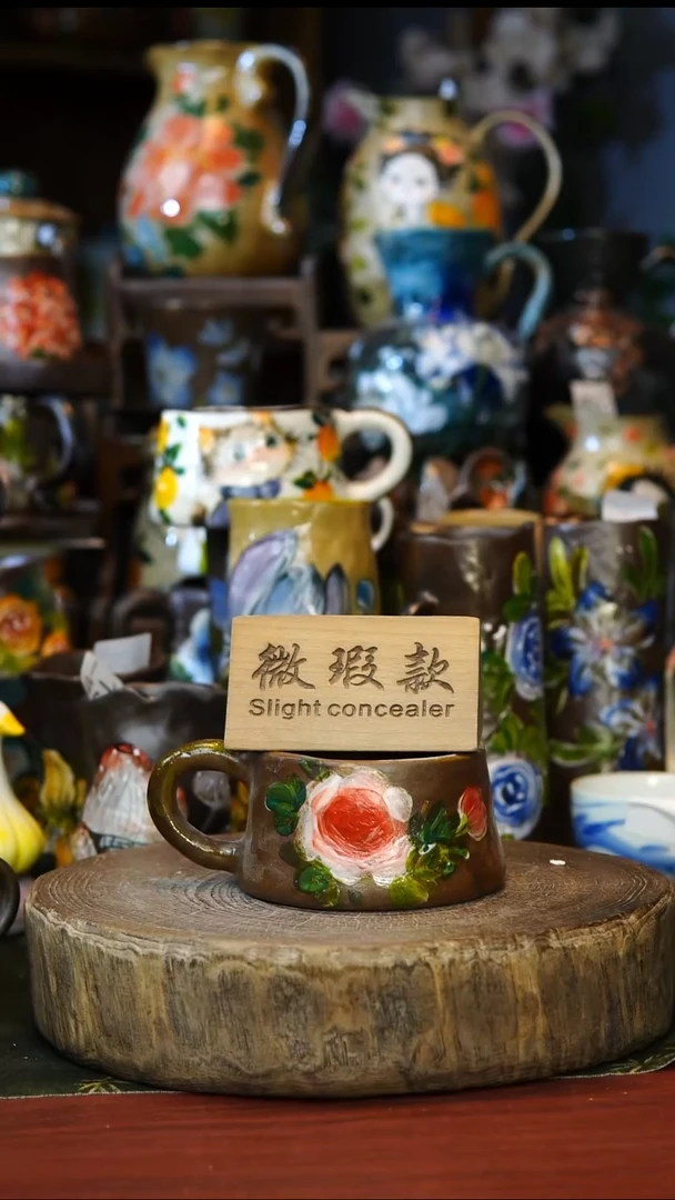 陶瓷182微瑕景德镇手工手绘釉下彩