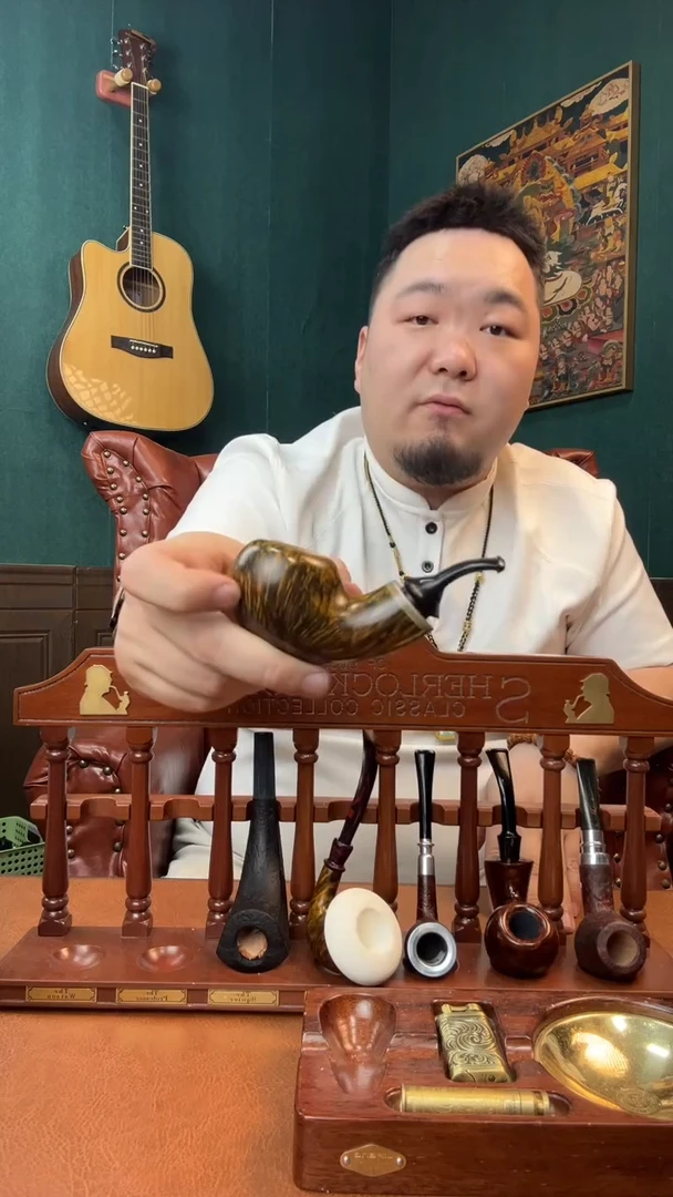 石楠木见**李意大利进口石楠木烟斗