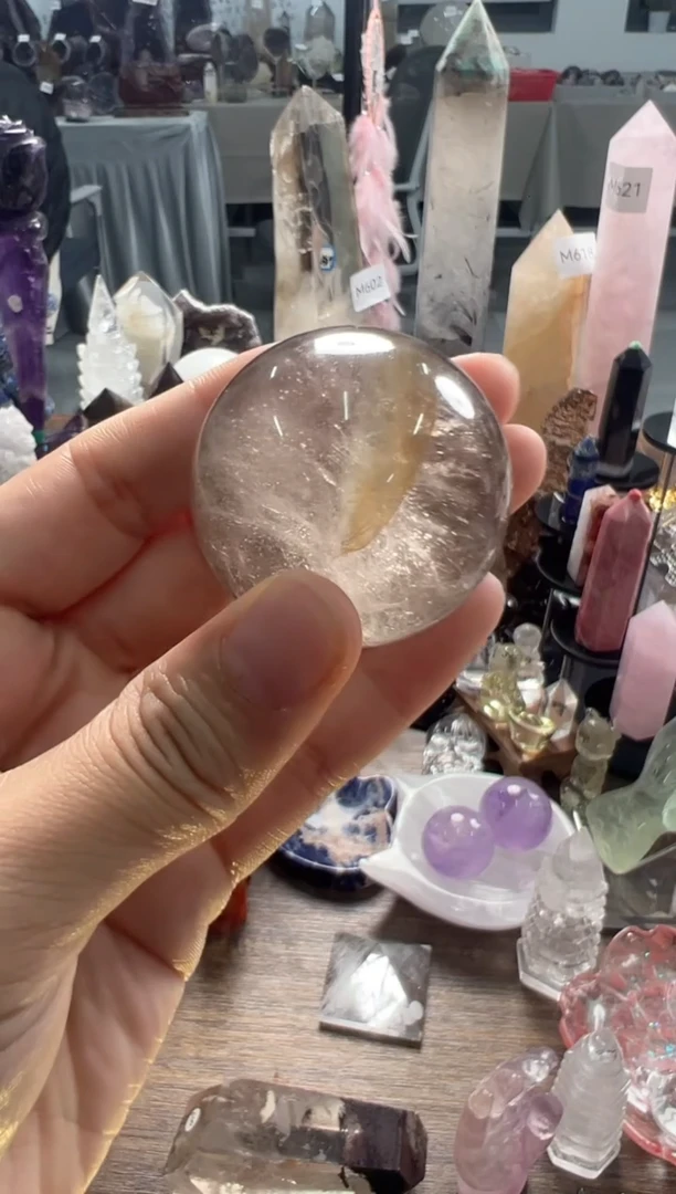 未镶嵌珠宝半成品水晶M972 约4.1cm