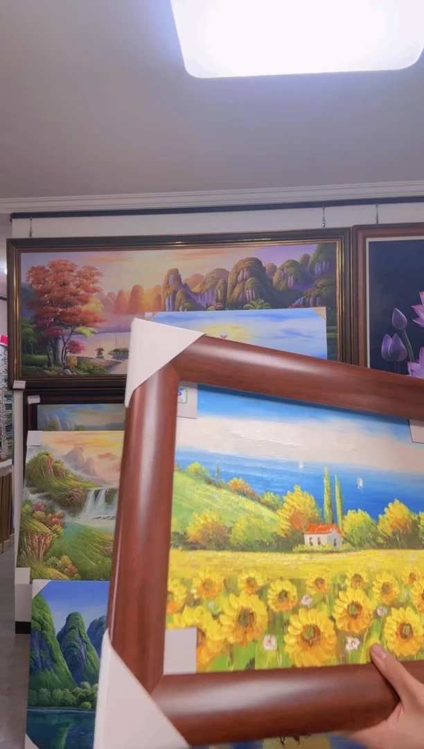 【闪购商品】油画纯手绘油画厚油向日葵带框