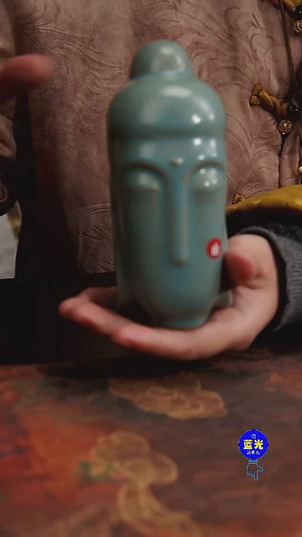 摆件陶瑕品清凉寺原矿釉佛造像