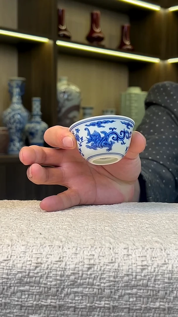 瓷片景德镇毛仔柴窑杯