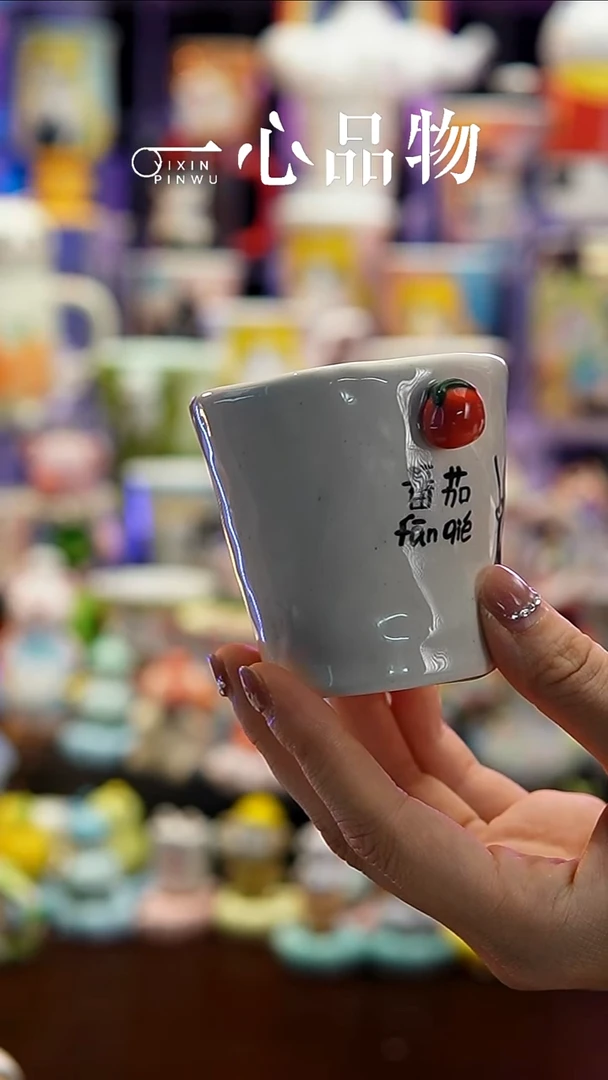 杯子瓷158-10景德镇手工手绘杯子摆件