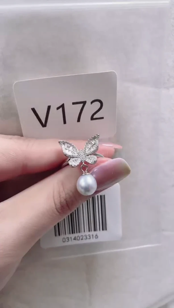 【闪购商品】海水珍珠戒指银S925镶嵌V172