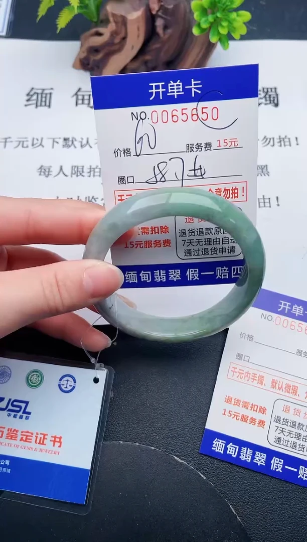 【闪购商品】翡翠手镯未镶嵌50天然翡翠A货