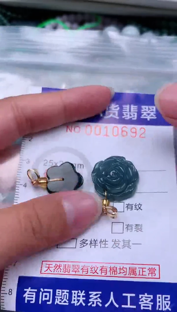 翡翠未镶嵌吊坠(赠链)1