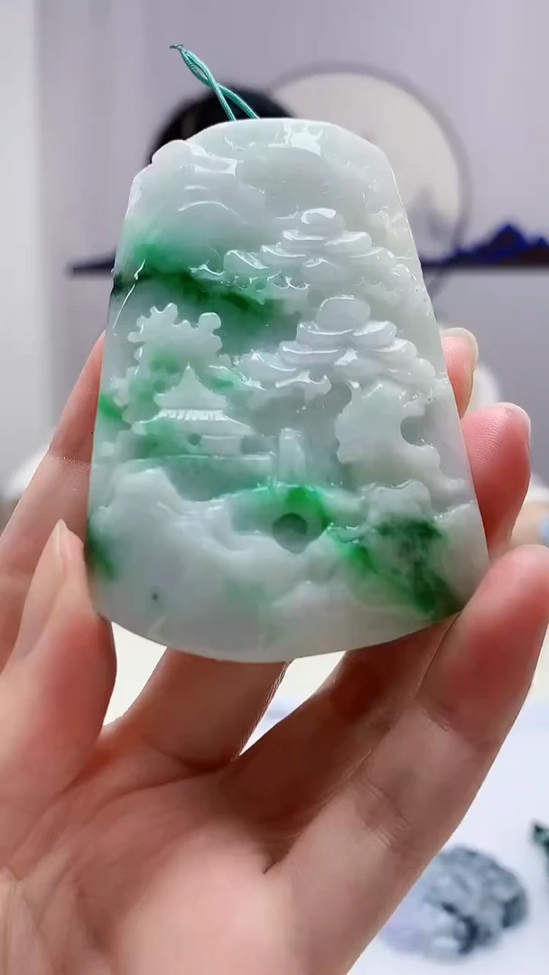定制翡翠未镶嵌0405zm-毛货挂件29山水