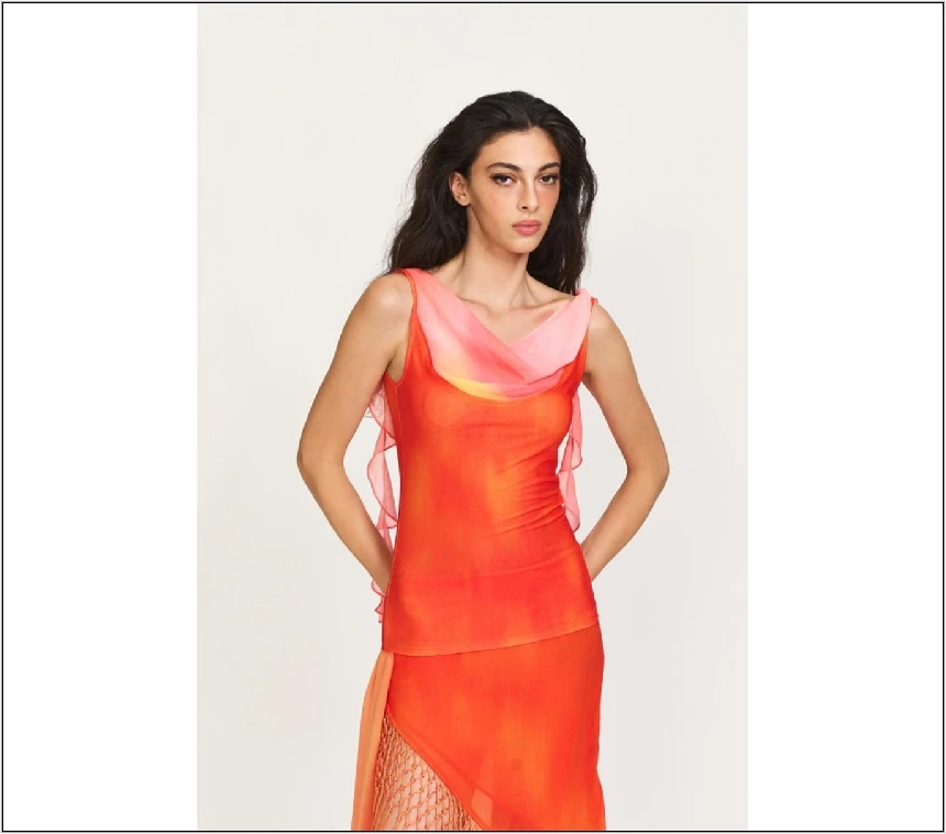 PANN霞光印象花边吊带背心PANN05108