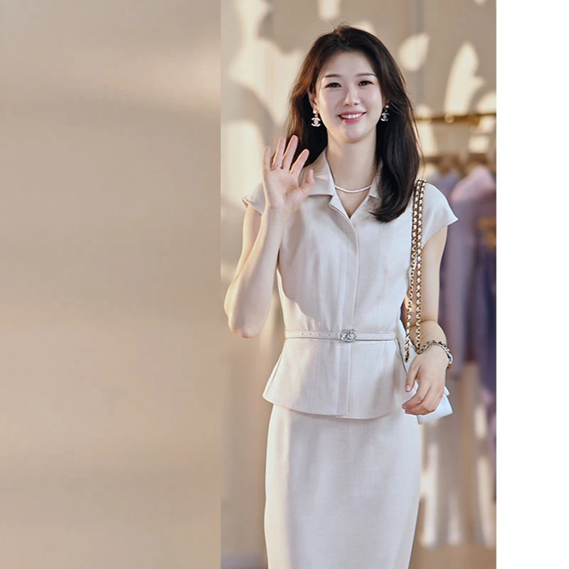 米思阳夏季新款轻薄凉爽气质感通勤时尚套装女5Y25BG1963