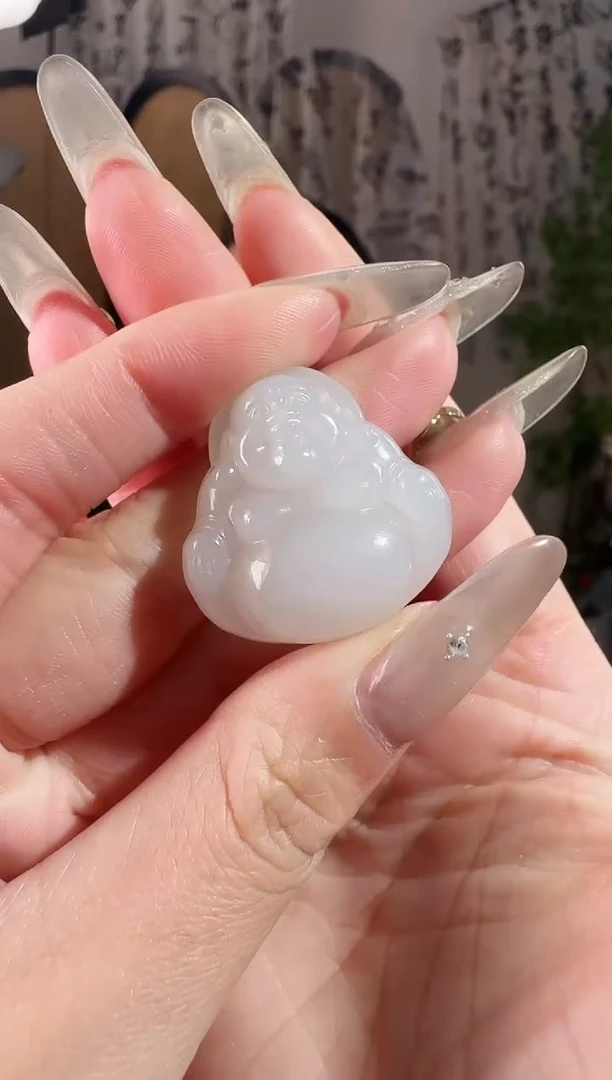 颈饰未镶嵌和田玉30白玉佛公