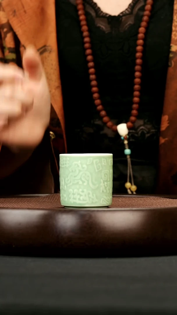 茶壶紫砂2 玉扳指杯青瓷杯