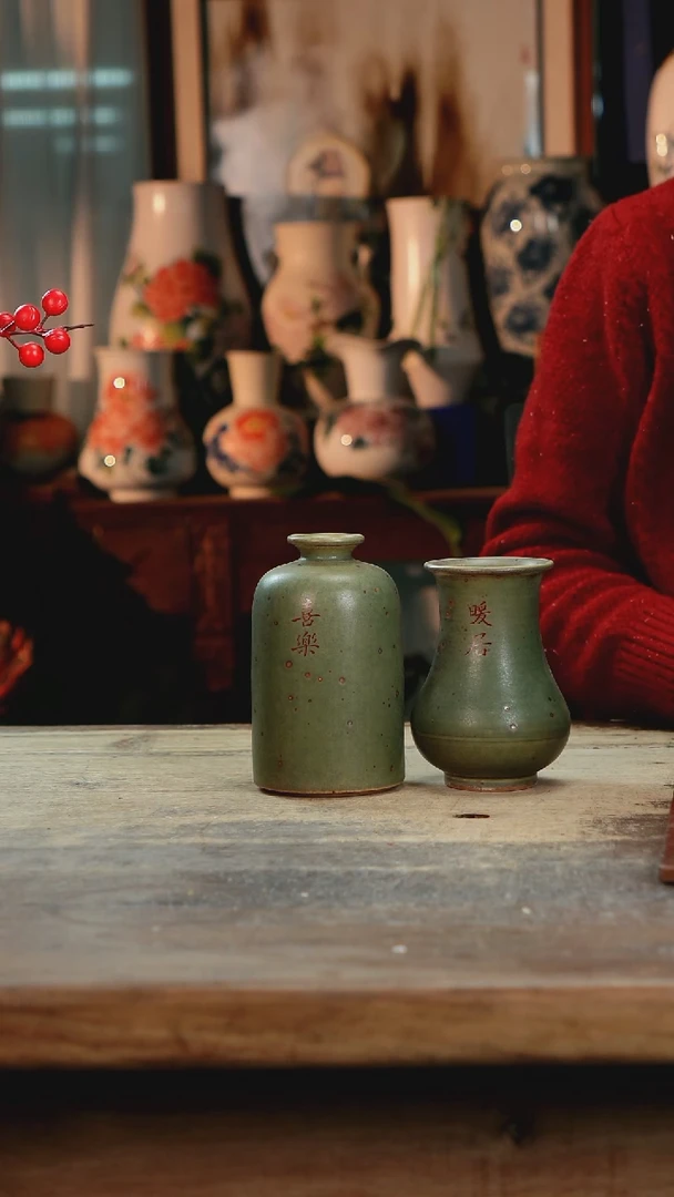 【闪购商品】瓷片景德镇纯手工釉下彩精品花瓶