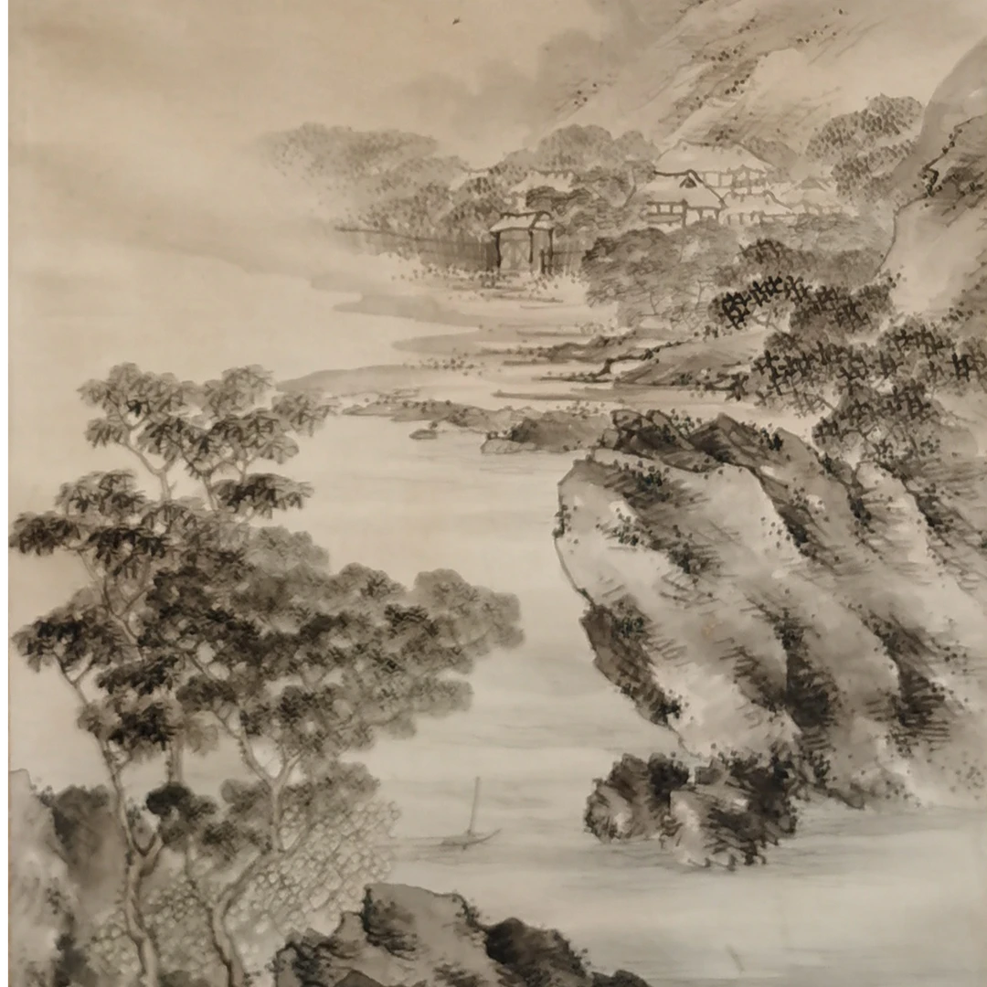 【辽拍】V240715-3-03《山水》（4.9平尺) 纸本镜片  yy15t