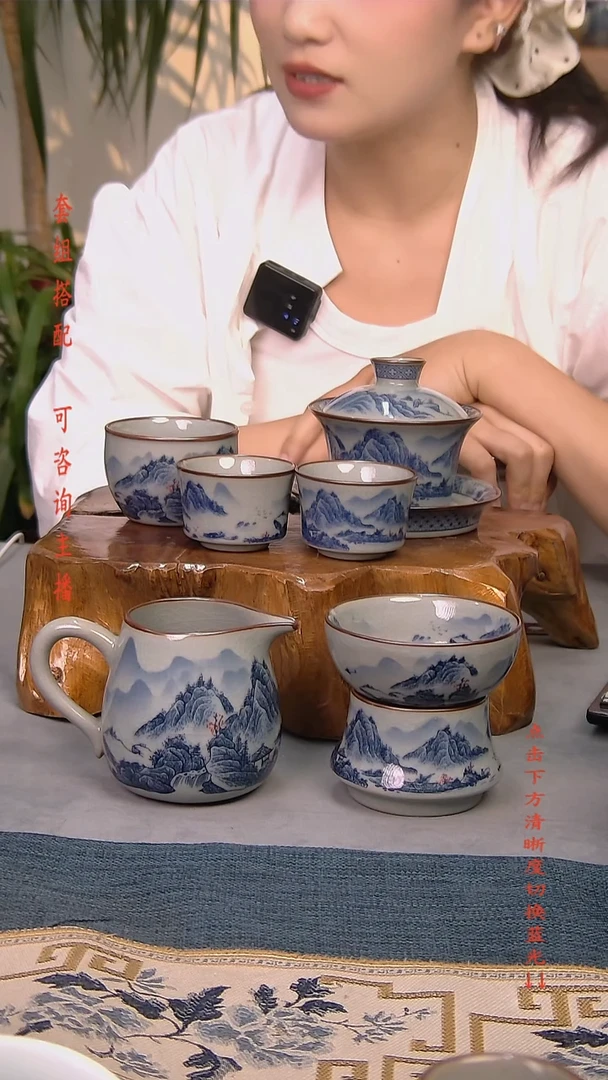简装家用款6件套 老陶泥开片纹陶瓷茶具