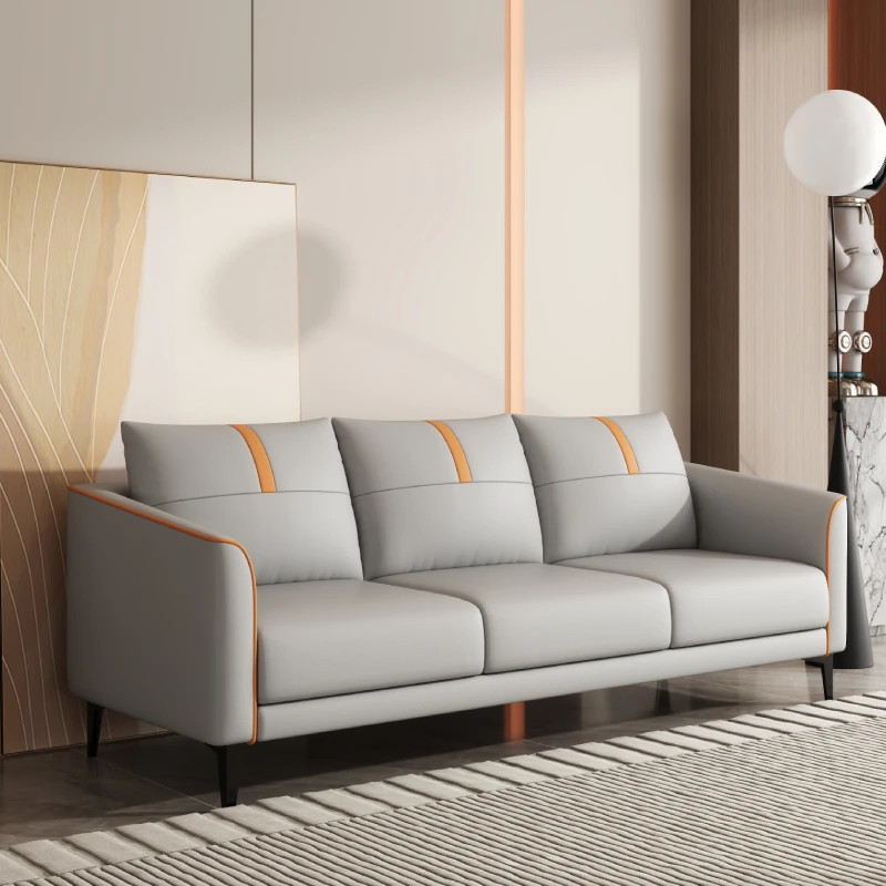 2025新款小户型客厅科技布沙发卧室服装店公寓出租房意式沙发轻奢