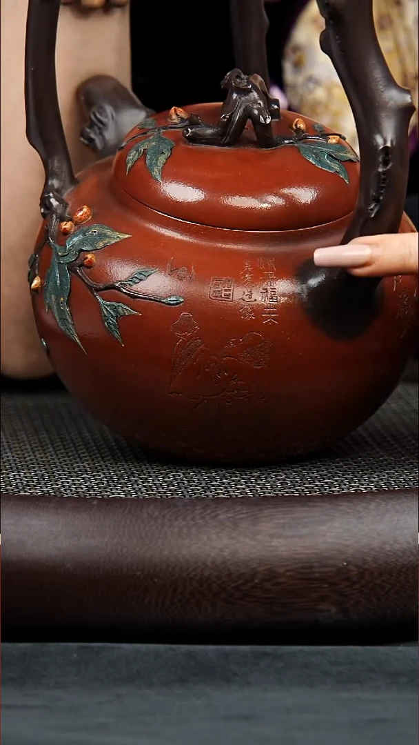 茶壶紫砂22 汪宝根 线圆 某国桂花砂 249毫升