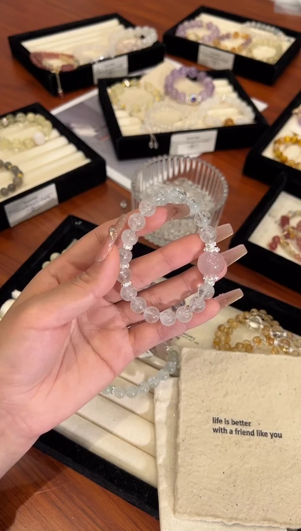 【闪购商品】水晶手链合金绿阿赛手链x1555