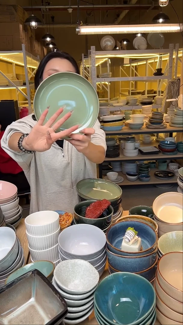 瓷181【瑕疵】外贸尾货窑变釉下彩4个