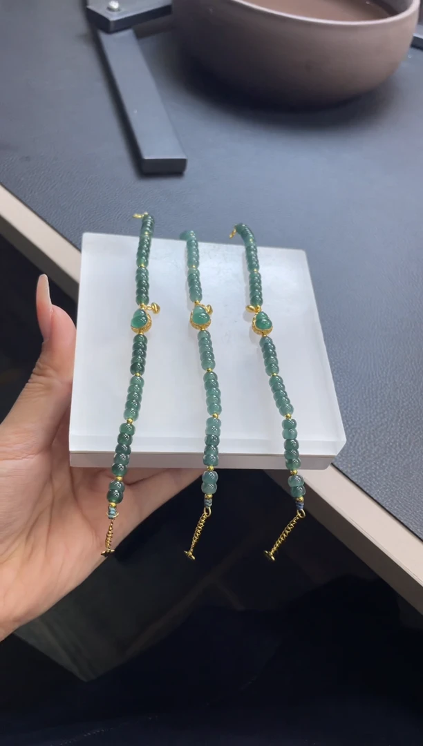 【闪购商品】翡翠手链银S925镶嵌W015-CPM373多样性发一