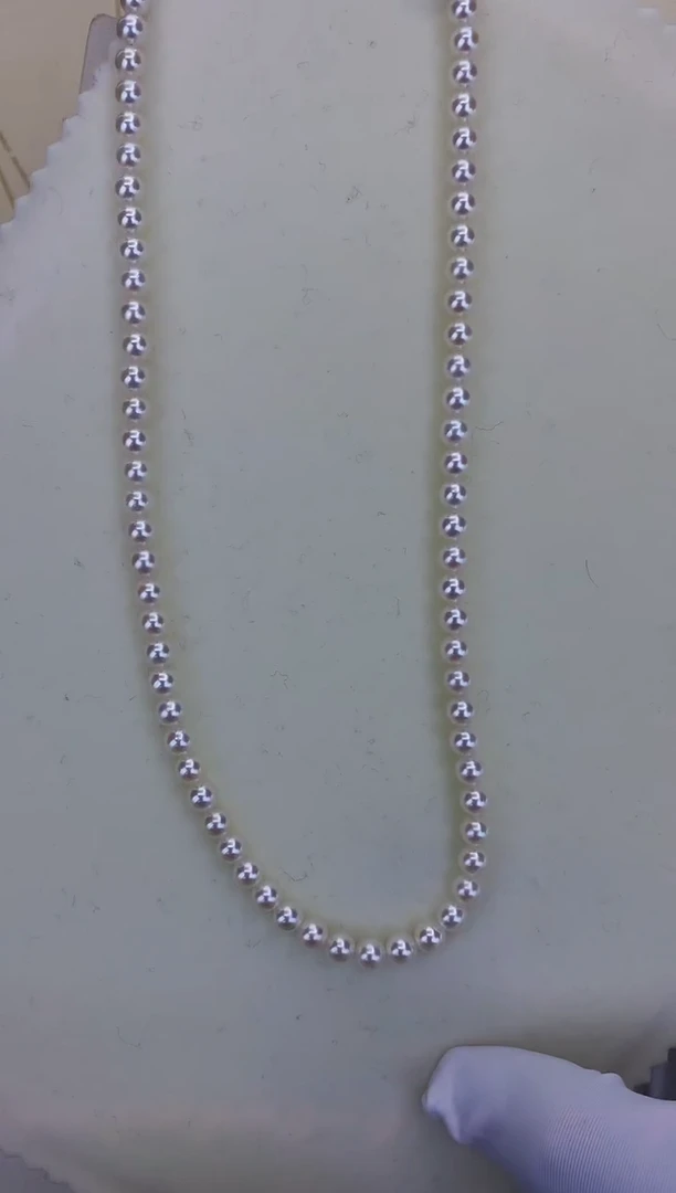 银S925镶嵌DA海水珍珠 GD073 5-5.5 昭和串链带证书