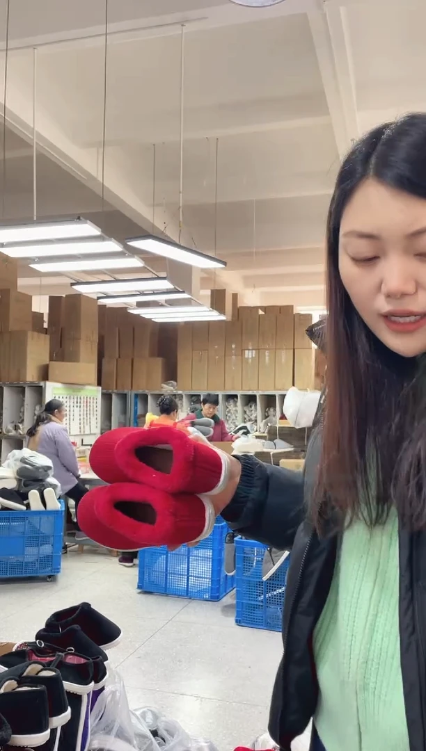 红色毛圈棉鞋39码5号