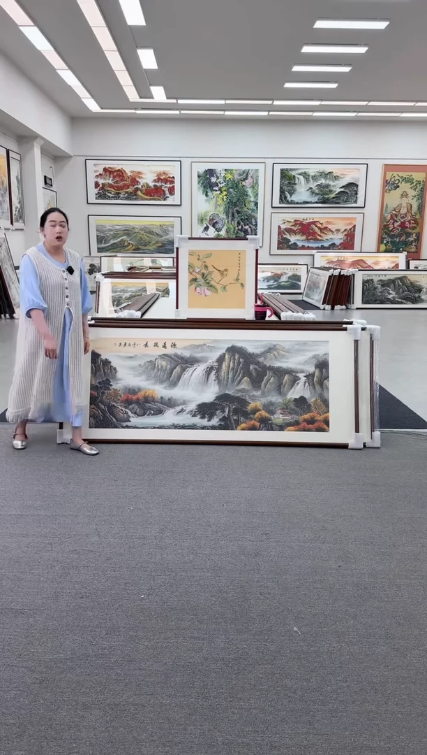 国画阳*手绘 源远流长 219*88