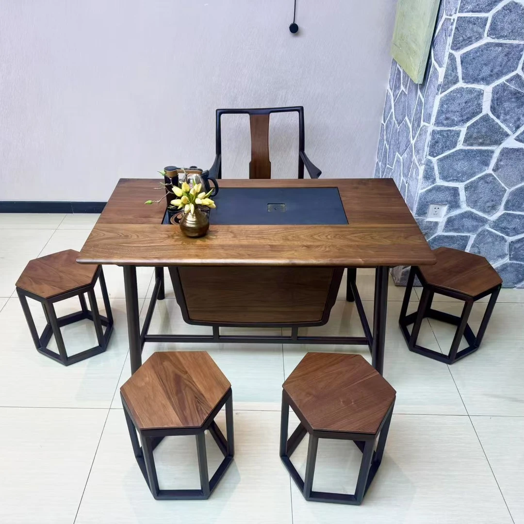 北美黑胡桃1.38米品观茶台