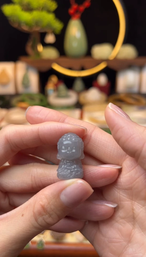 【闪购商品】和田玉挂件银S925镶嵌定制扣头