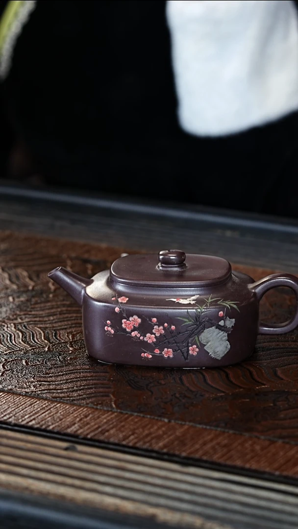 宜兴紫砂WPR 老紫泥 腰圆周盘 150cc