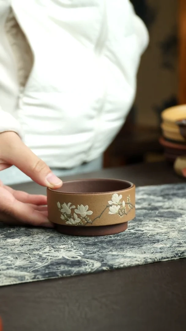 茶杯紫砂79号 玉兰杯 宜兴紫砂原矿作品