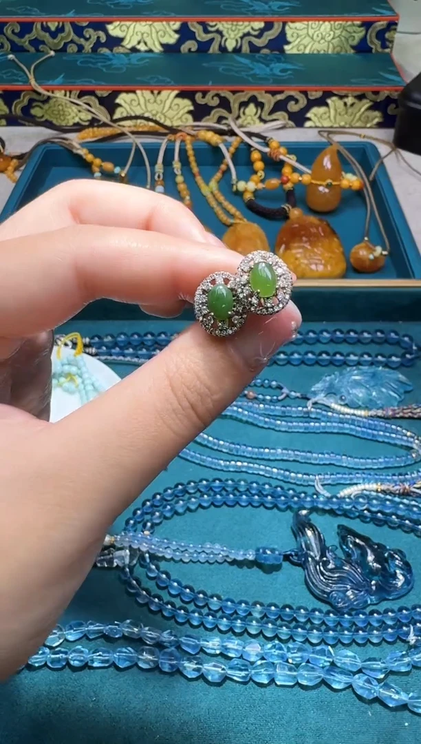 未镶嵌和田玉耳饰多样性发一件 050