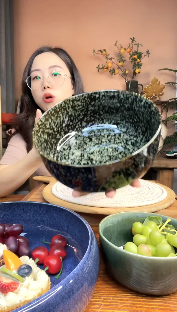 陶瓷7英寸墨绿色喷墨工艺 微瑕疵