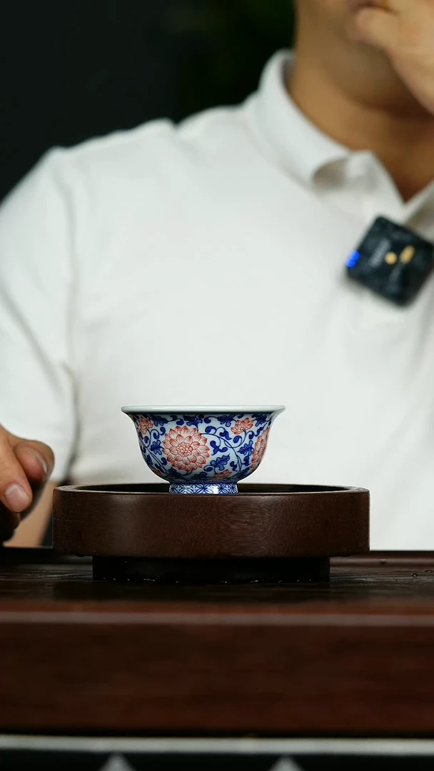 茶壶紫砂L**kn24景德镇牡丹缠枝莲将军缸