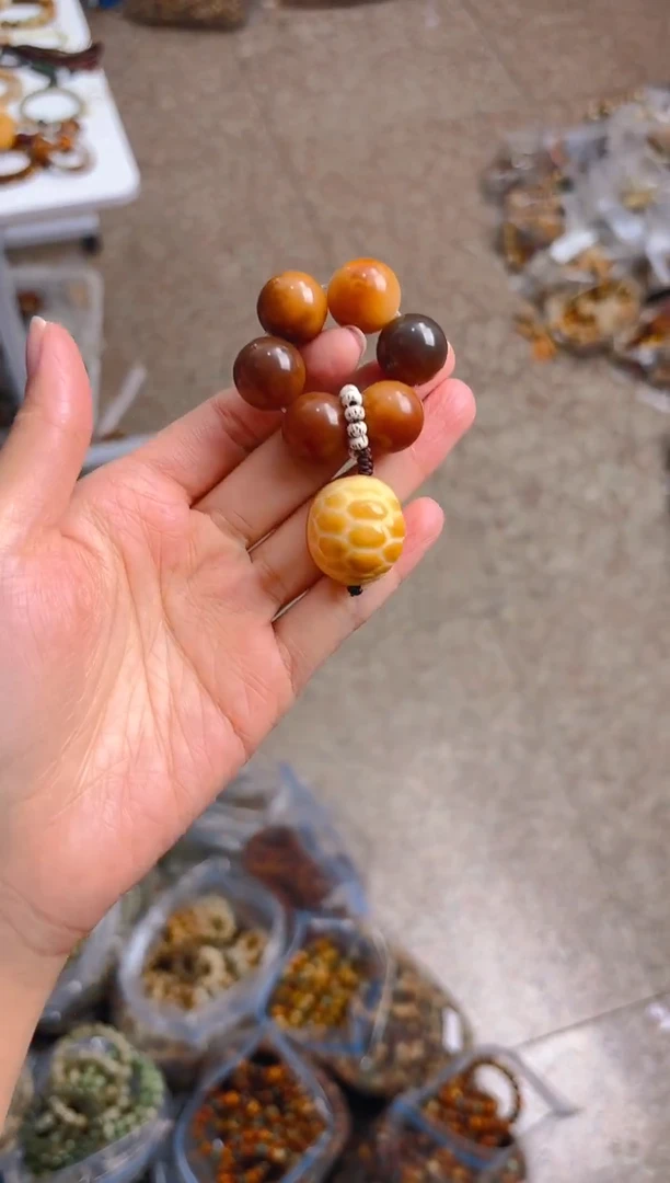 吊坠菩提根/象牙果花皮圆珠富甲手捻