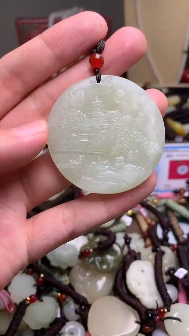 颈饰未镶嵌和田玉新疆料青海料清水和田玉吊坠