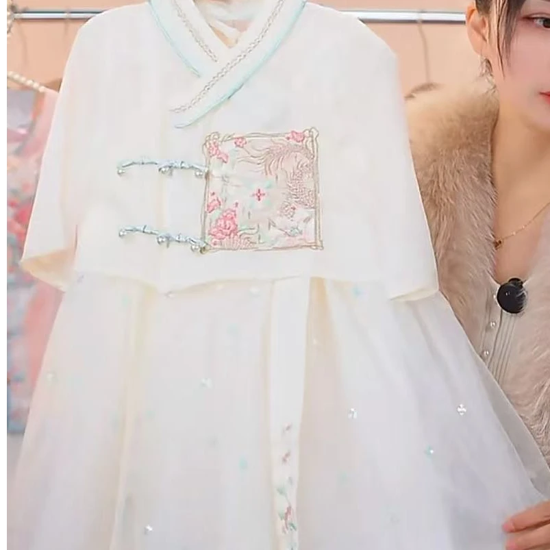 新中式【绣花-汉元素两件套】夏款新款2025女童套装