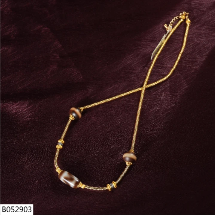 【老掌柜】虎牙玛瑙项链/B052903