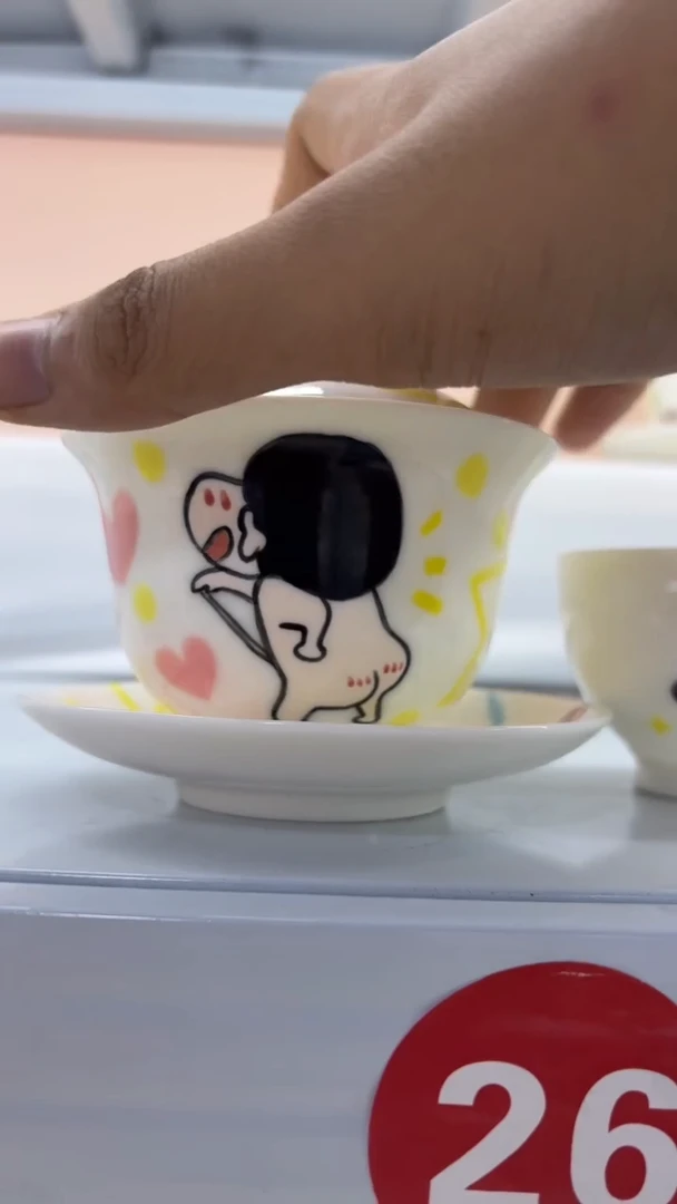 高温釉下彩纯手工手绘陶瓷