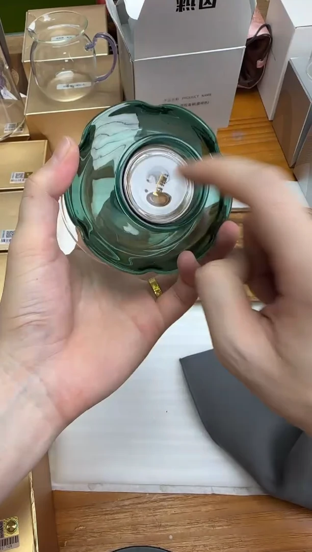 风谜金标荷悦盖碗墨绿