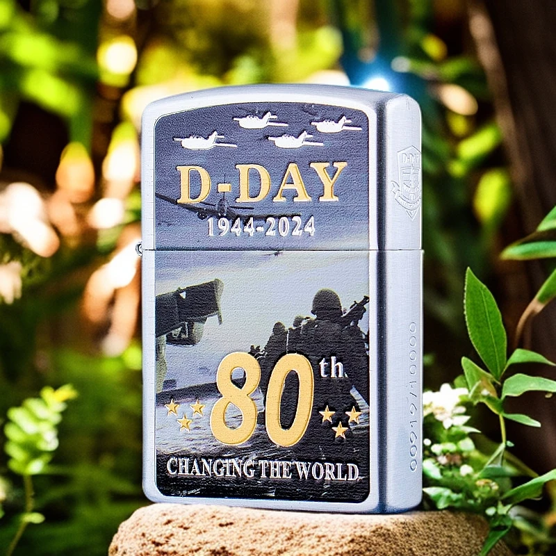 原装佐罗二代诺曼底登陆煤油打火机雕刻彩印时尚个性款潮流男士礼