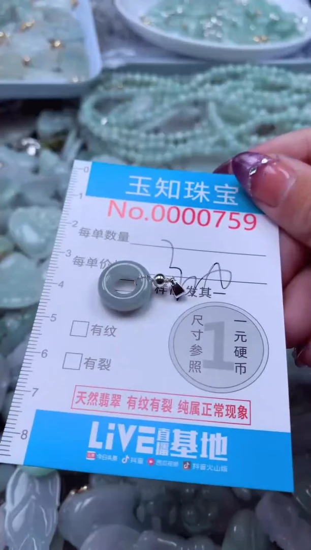 翡翠未镶嵌吊坠(不含链)759