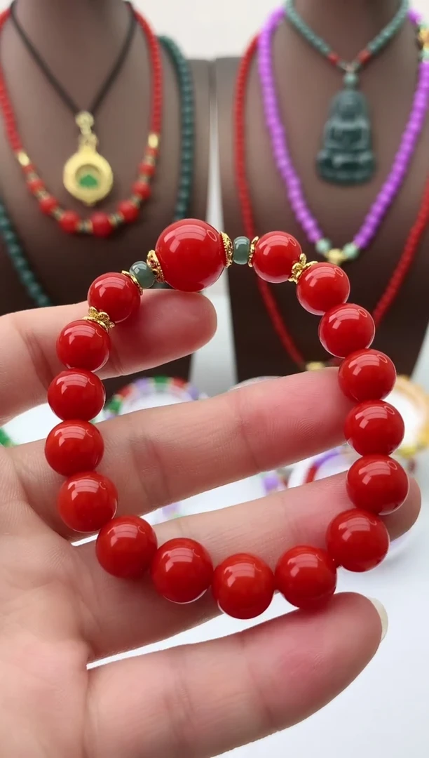 【闪购商品】翡翠手链14K金镶嵌S139手链