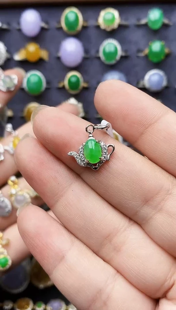 银S925镶嵌戒指翡翠玺*扬1587