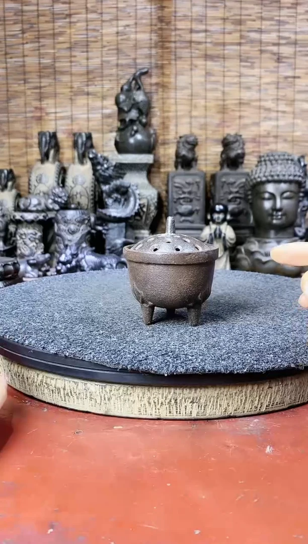 石材民俗铁器摆件熏香炉