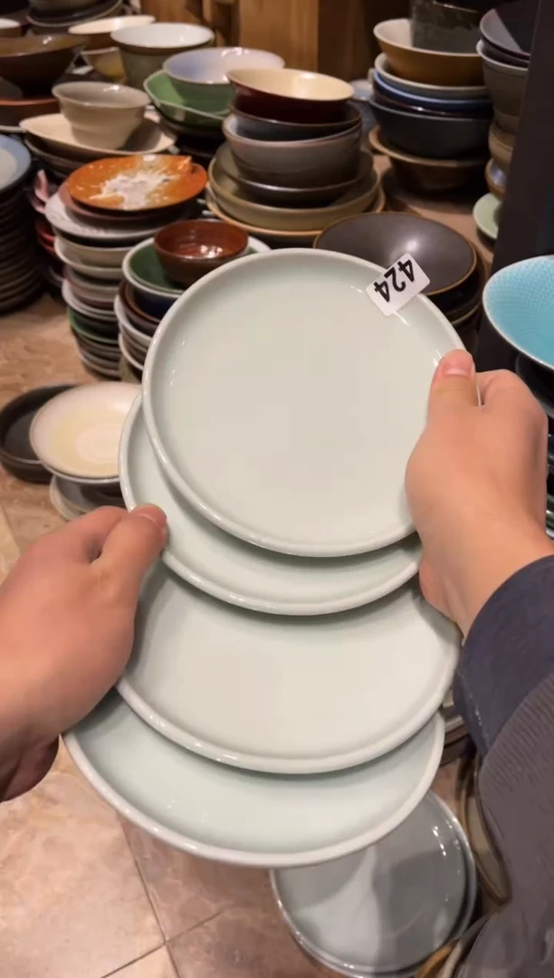 【闪购商品】瓷片424 影青小小盘4个