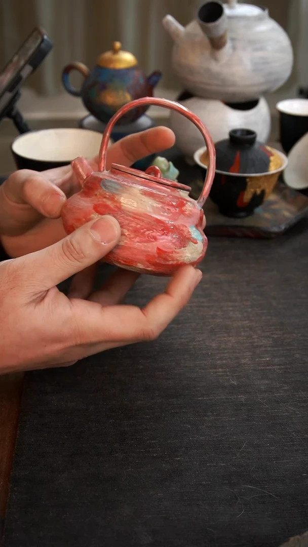 【闪购商品】其他粉引手绘泡茶壶906小康茶器