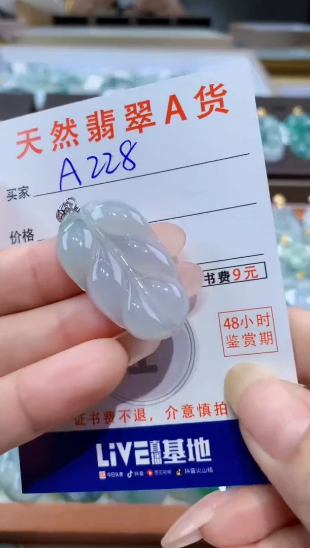 颈饰未镶嵌翡翠天然缅甸翡翠A货挂件