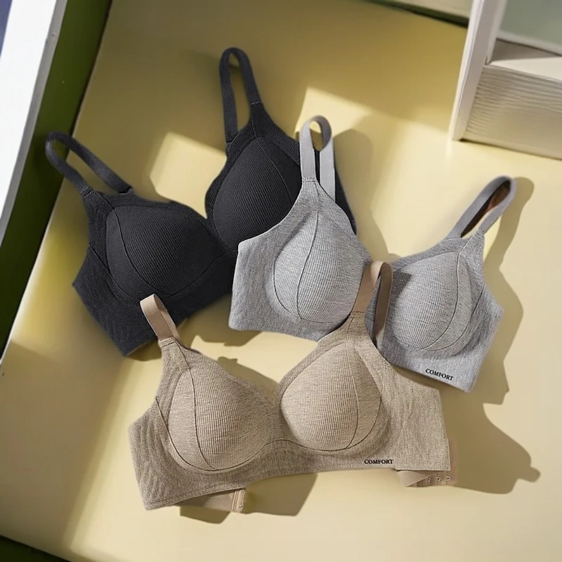 夏季薄款无痕小胸内衣无钢圈聚拢舒适提拉收副乳防下垂文胸52#