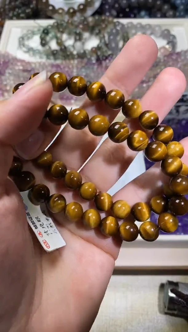 未镶嵌手串水晶虎眼石